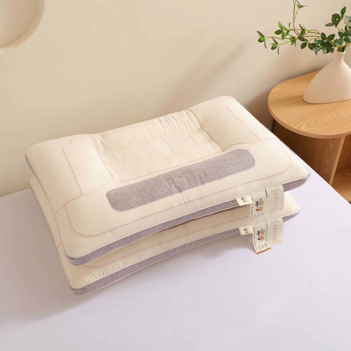 91家纺网 家纺一手货源 找家纺 （总）晚儿 2025新款植萃棉麻枕头枕芯