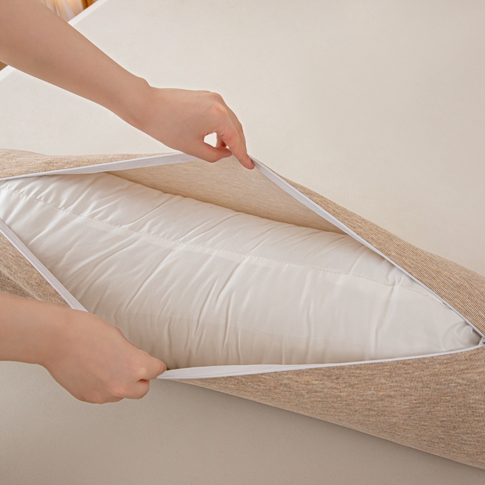 91家纺网 家纺一手货源 找家纺 沐沐家纺 2026新款深睡抱抱枕 杏色