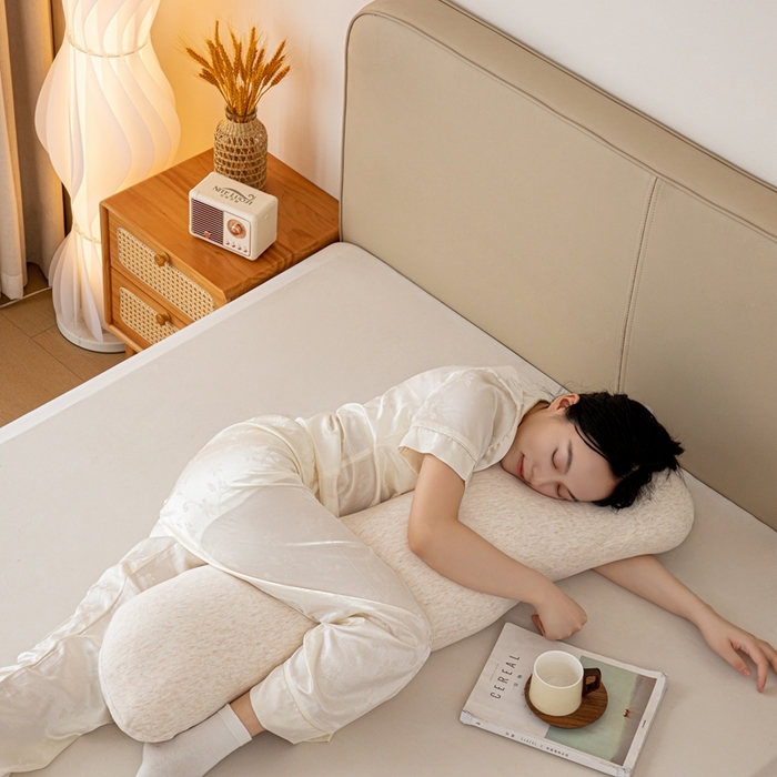 91家纺网 家纺一手货源 找家纺 沐沐家纺 2026新款深睡抱抱枕 白色