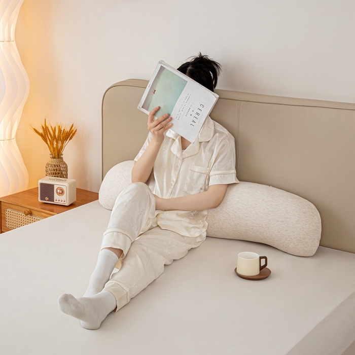 91家纺网 家纺一手货源 找家纺 沐沐家纺 2026新款深睡抱抱枕 白色