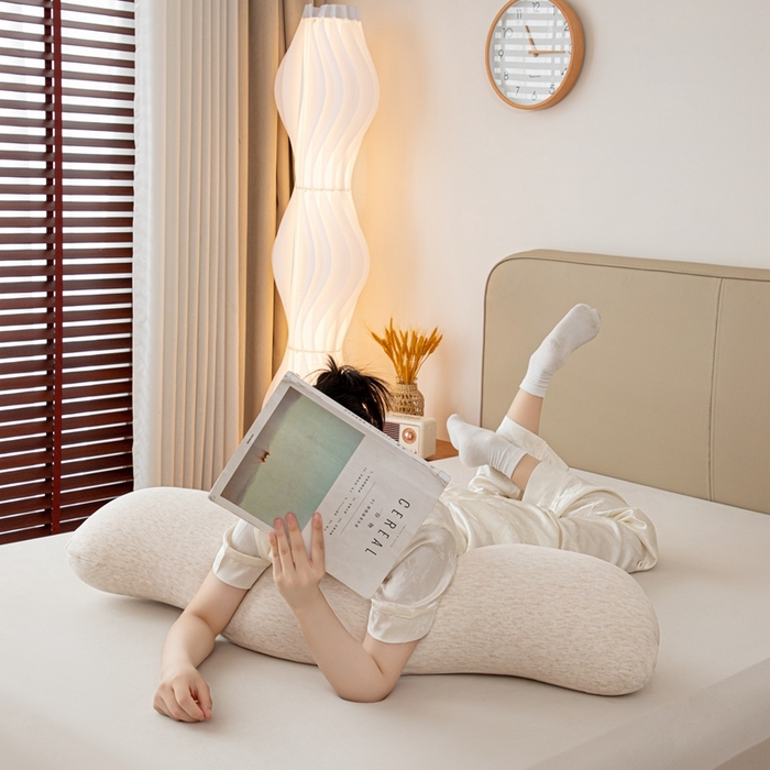 91家纺网 家纺一手货源 找家纺 沐沐家纺 2026新款深睡抱抱枕 白色