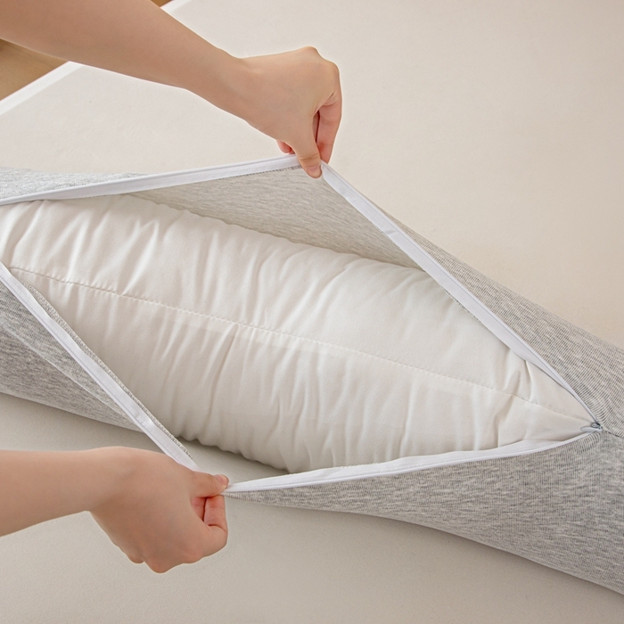 91家纺网 家纺一手货源 找家纺 沐沐家纺 2026新款深睡抱抱枕 浅灰色