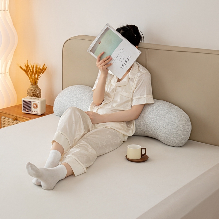 91家纺网 家纺一手货源 找家纺 沐沐家纺 2026新款深睡抱抱枕 浅灰色