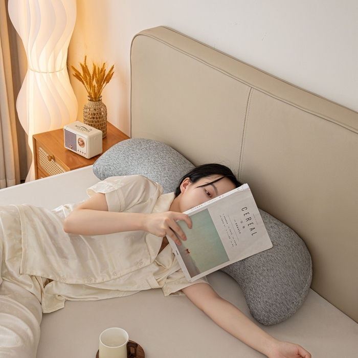 91家纺网 家纺一手货源 找家纺 沐沐家纺 2026新款深睡抱抱枕 深灰色