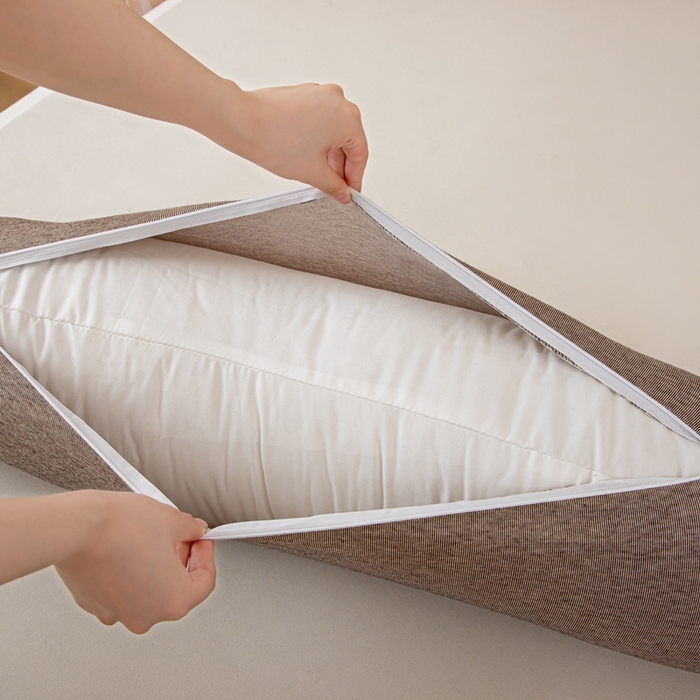 91家纺网 家纺一手货源 找家纺 沐沐家纺 2026新款深睡抱抱枕 烟灰色