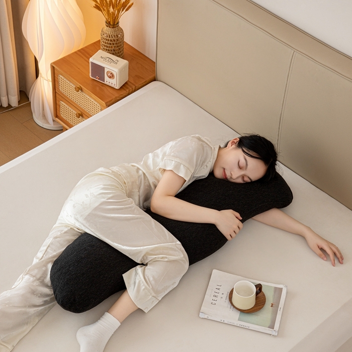 91家纺网 家纺一手货源 找家纺 沐沐家纺 2026新款深睡抱抱枕 黑色