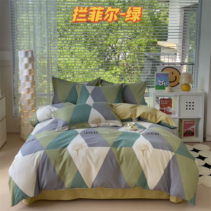 91家纺网 家纺一手货源 找家纺 （总）铭浩 2025新款纯棉棉加厚磨毛升级喷气面料全棉四件套三件套