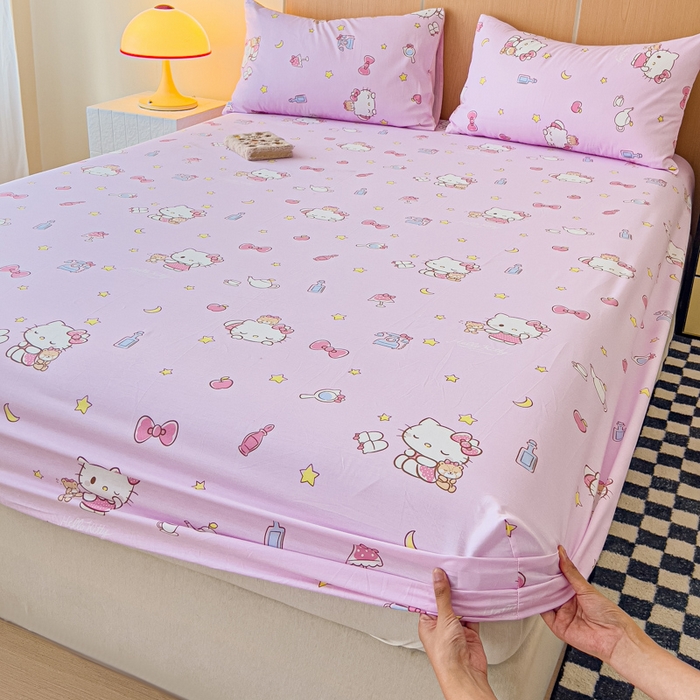 91家纺网 家纺一手货源 找家纺 （总）金丝鸟家纺 2025新款专版全棉三层纱提花四件套波纹小熊系列