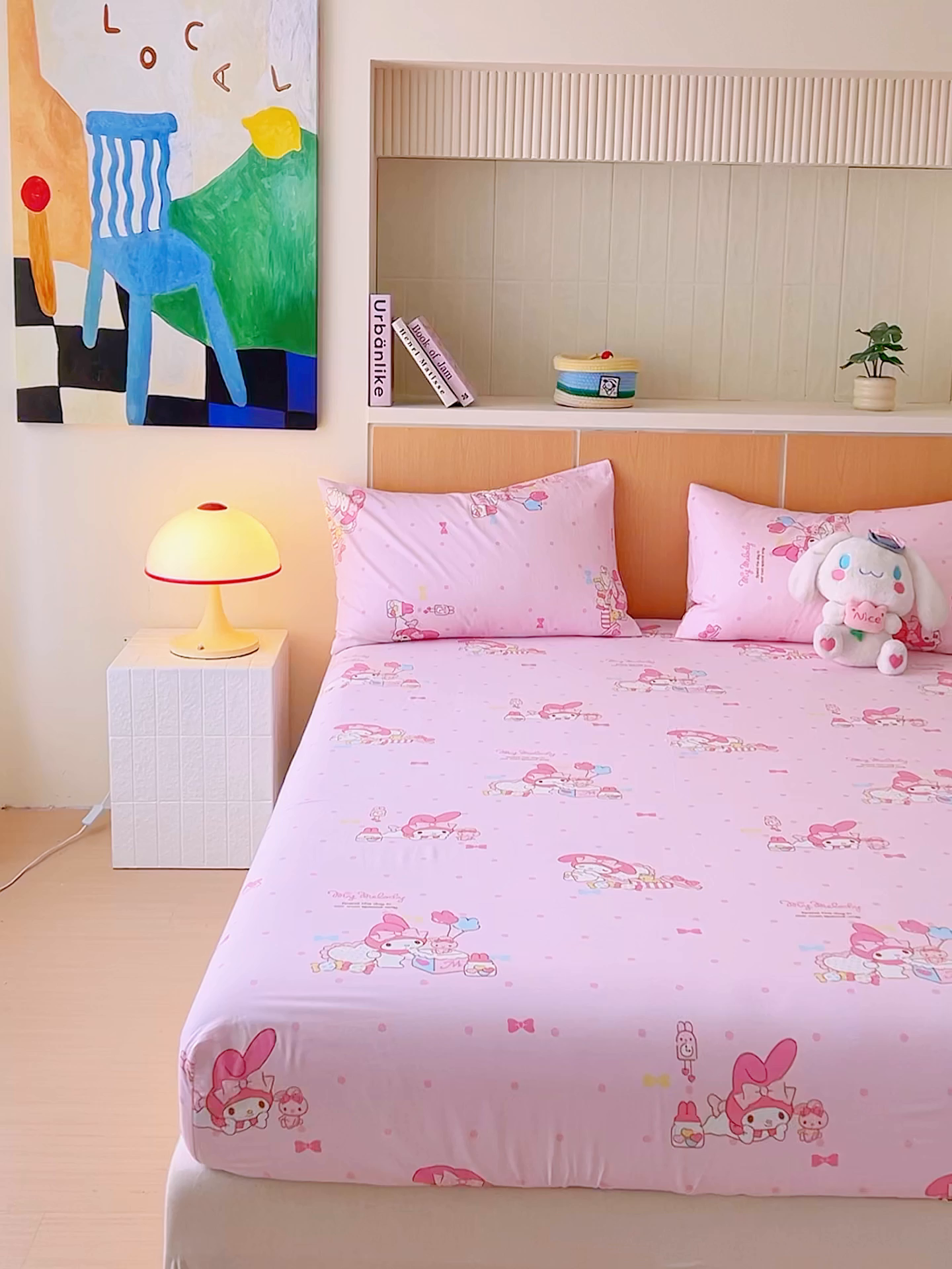 91家纺网 家纺一手货源 找家纺 （总）金丝鸟家纺 2025新款三丽鸥系列全棉斜纹13370单品床笠