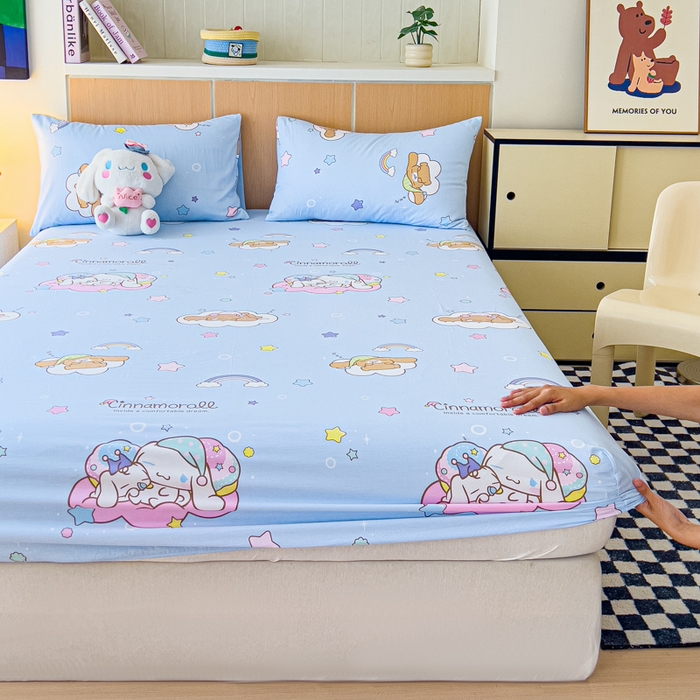 91家纺网 家纺一手货源 找家纺 （总）金丝鸟家纺 2025新款三丽鸥系列全棉斜纹13370单品床单