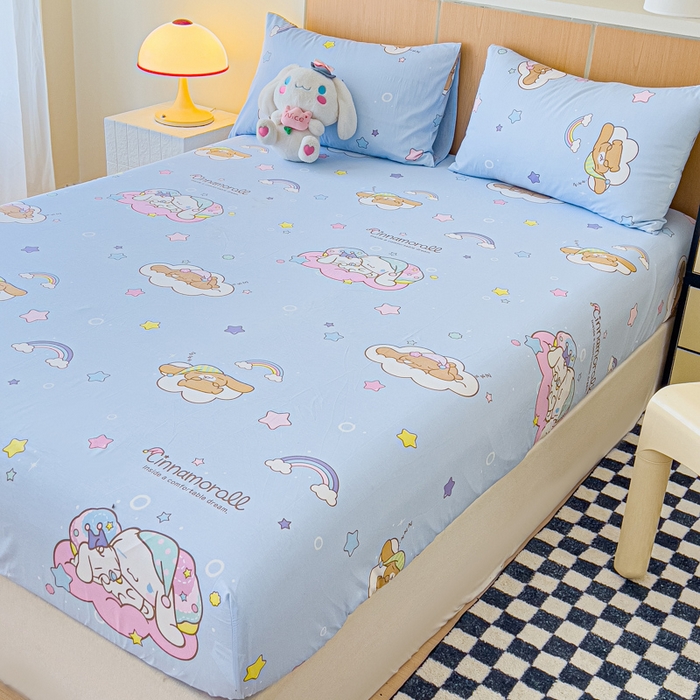 91家纺网 家纺一手货源 找家纺 （总）金丝鸟家纺 2025新款三丽鸥系列全棉斜纹13370单品床单