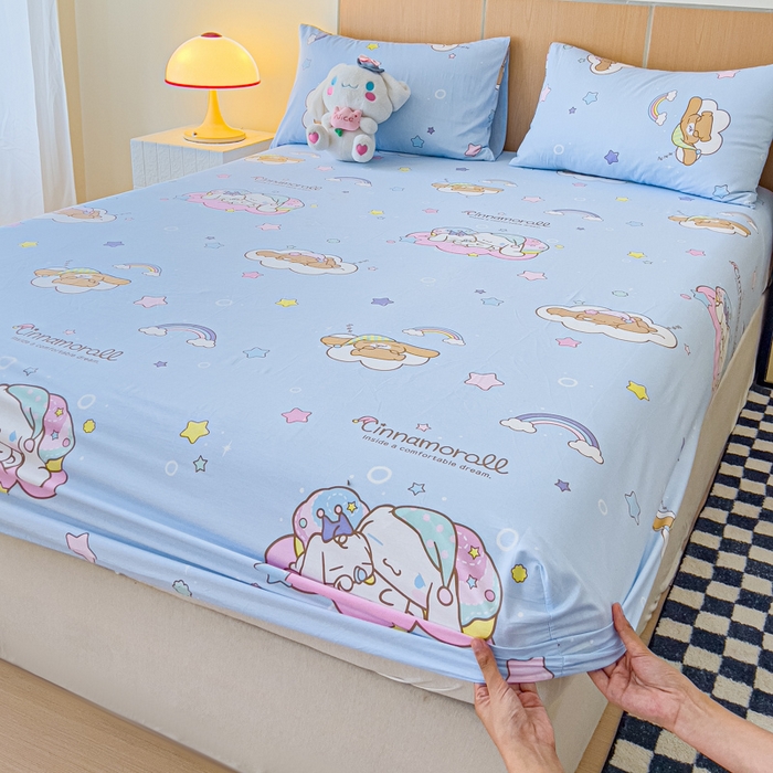 91家纺网 家纺一手货源 找家纺 （总）金丝鸟家纺 2025新款三丽鸥系列全棉斜纹13370单品床单