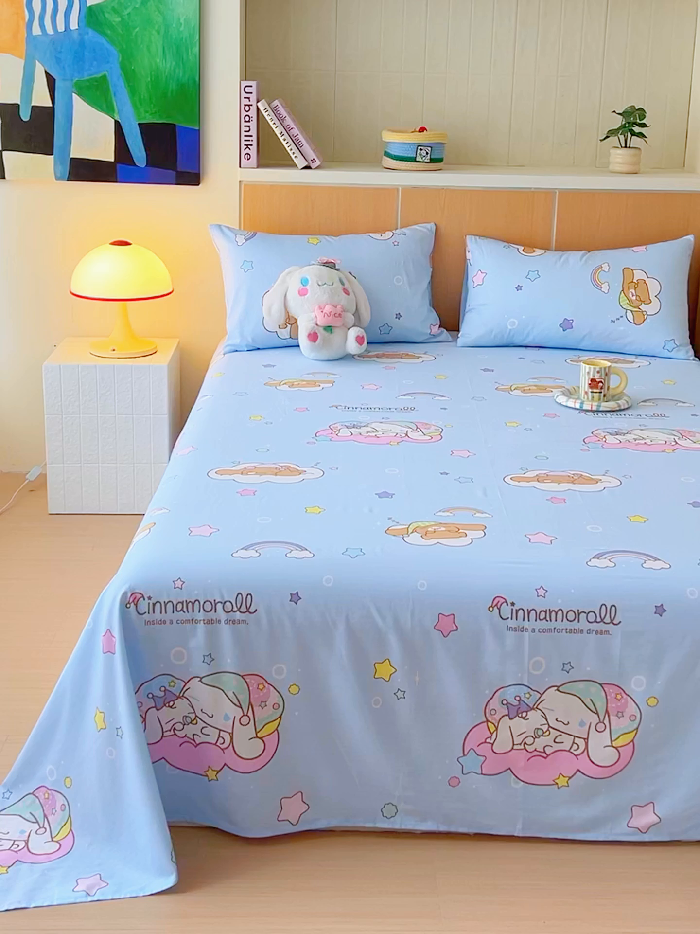 91家纺网 家纺一手货源 找家纺 （总）金丝鸟家纺 2025新款三丽鸥系列全棉斜纹13370单品床单