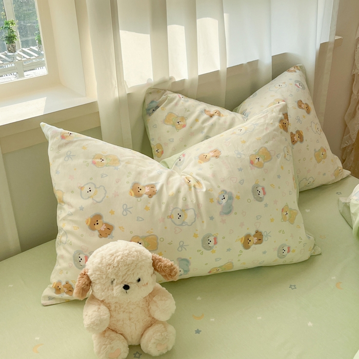 91家纺网 家纺一手货源 找家纺 盛馨家纺 2025年开学季秋冬新品小清新全棉学生三件套四件套床笠四件套跑量款系列 安妮狗