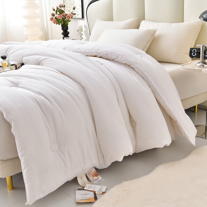 91家纺网 家纺一手货源 找家纺 （总）小牛席业 2025新款全棉小提花大豆被被子被芯冬被