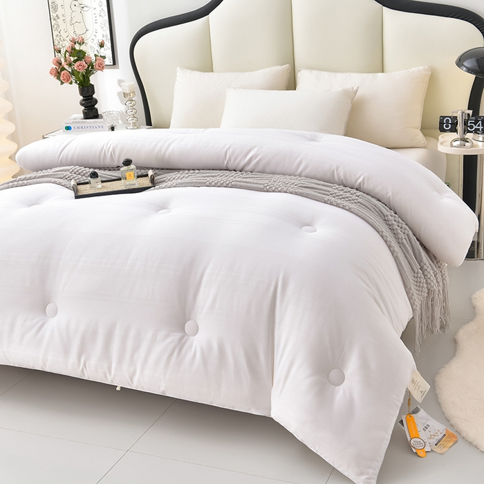 91家纺网 家纺一手货源 找家纺 （总）小牛席业 2025新款全棉小提花大豆被被子被芯冬被