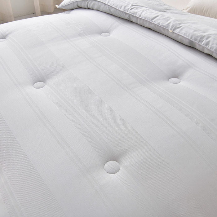 91家纺网 家纺一手货源 找家纺 小牛席业 2025新款全棉小提花大豆被被子被芯冬被 全棉小提花被芯系列 (小提花灰）