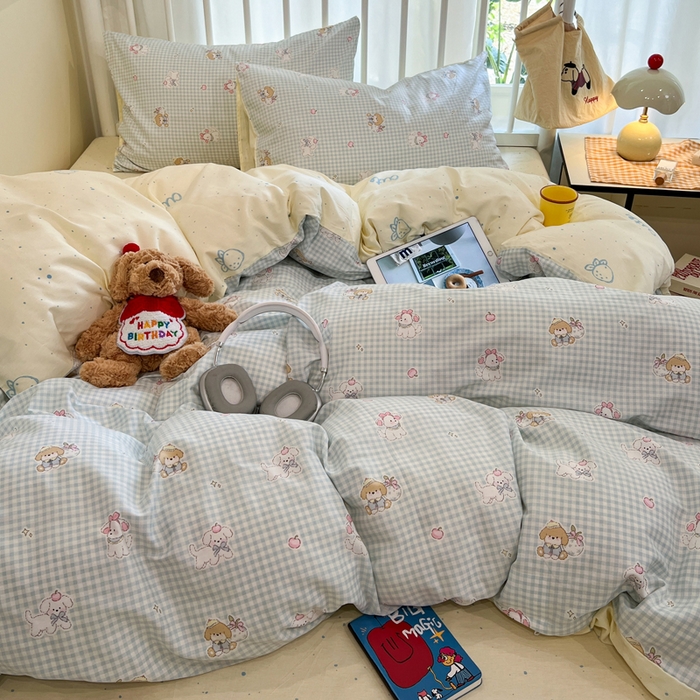 91家纺网 家纺一手货源 找家纺 （总）盛馨家纺 2025年开学季秋冬新品小清新全棉学生三件套四件套床笠四件套跑量款系列