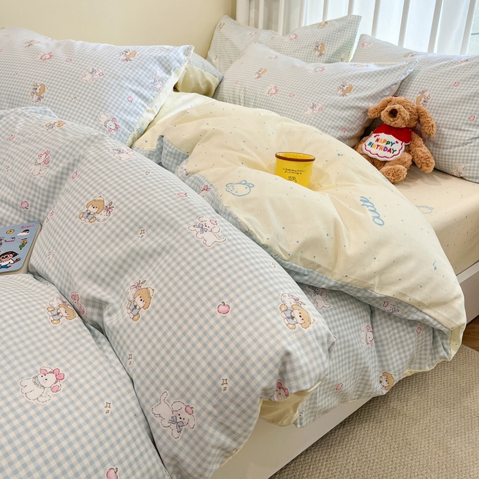 91家纺网 家纺一手货源 找家纺 （总）盛馨家纺 2025年开学季秋冬新品小清新全棉学生三件套四件套床笠四件套跑量款系列