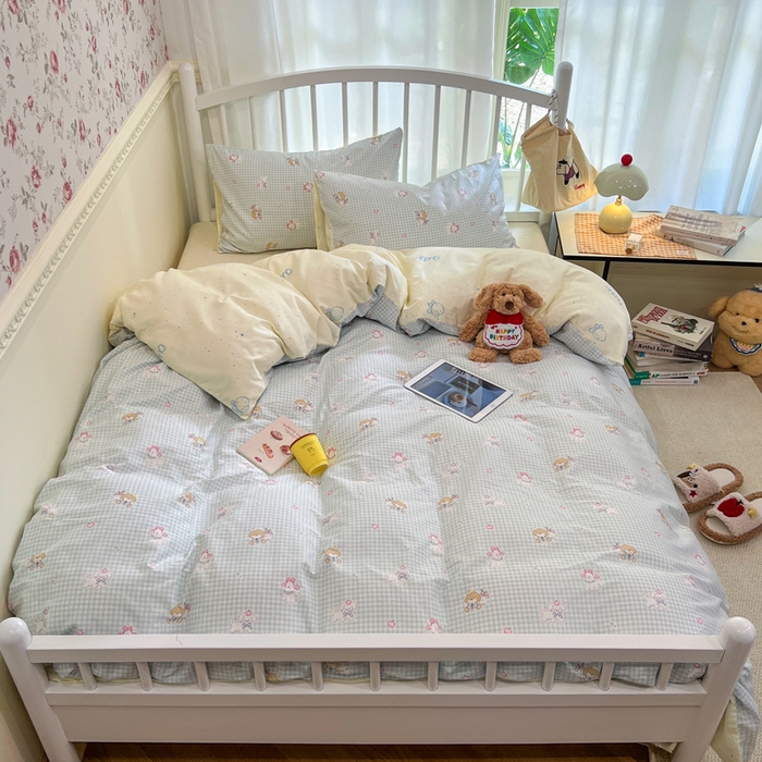 91家纺网 家纺一手货源 找家纺 （总）盛馨家纺 2025年开学季秋冬新品小清新全棉学生三件套四件套床笠四件套跑量款系列