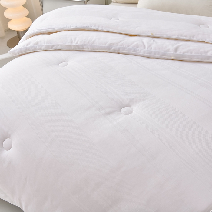 91家纺网 家纺一手货源 找家纺 小牛席业 2025新款全棉小提花大豆立体二合一子母被系列 全棉小提花立体二合一子母被-提花白色