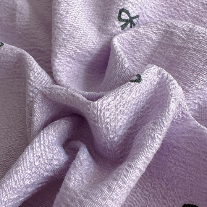 91家纺网 家纺一手货源 找家纺 思诺羽床笠 2025新款A类法式小清新皱皱纱花边蕾丝水洗棉床上四件套宿舍床笠三件套 紫色浪漫