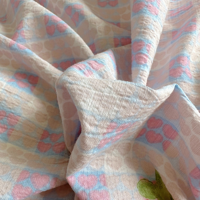 91家纺网 家纺一手货源 找家纺 思诺羽床笠 2025新款A类法式小清新皱皱纱花边蕾丝水洗棉床上四件套宿舍床笠三件套 草莓心情