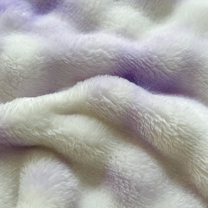 91家纺网 家纺一手货源 找家纺 悦织湾家纺 2025新款炫彩仿兔毛绒泡泡绒牛奶绒法兰绒毛毯休闲毯沙发盖毯跨境外贸出口专供 炫彩紫