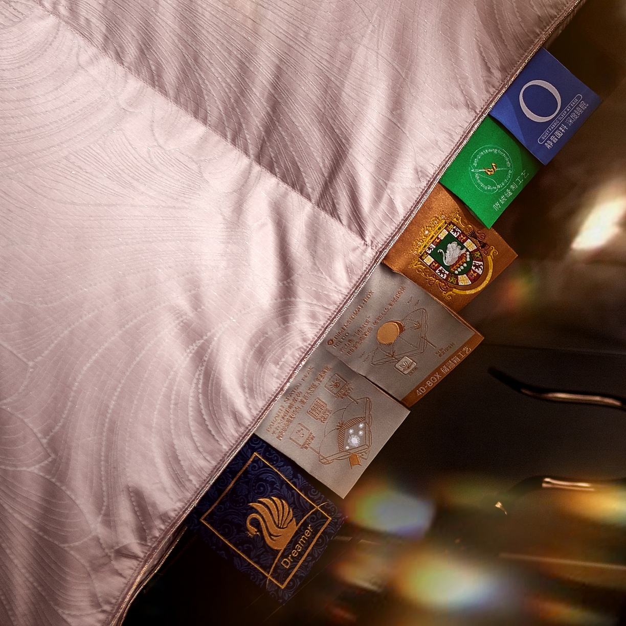 91家纺网 家纺一手货源 找家纺 织梦人羽绒工厂店2025新款羽绒被壳 高精密提花-蒙娜丽莎豆沙