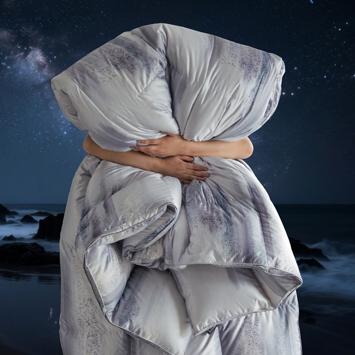 91家纺网 家纺一手货源 找家纺 织梦人羽绒工厂店2025新款羽绒被壳 莫代尔印花-琥珀之光紫