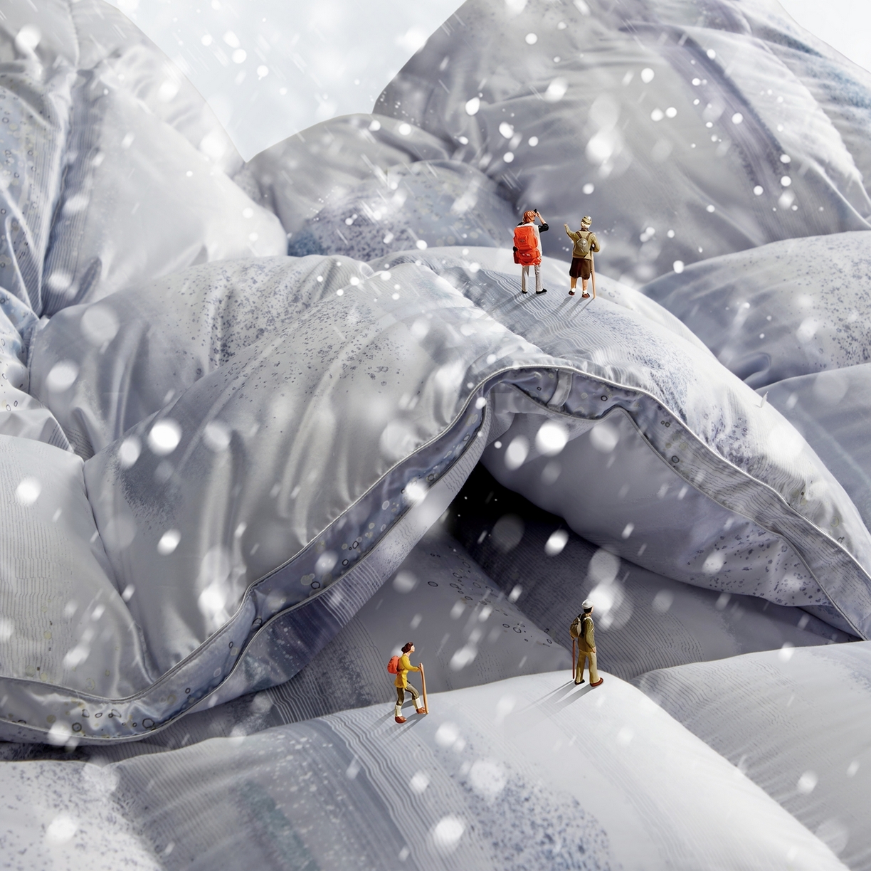 91家纺网 家纺一手货源 找家纺 织梦人羽绒工厂店2025新款羽绒被壳 莫代尔印花-琥珀之光紫