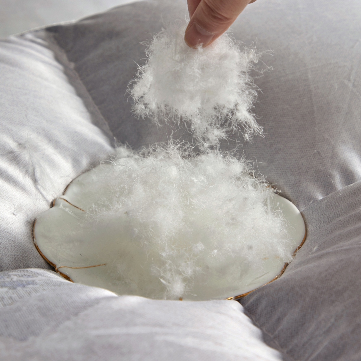 91家纺网 家纺一手货源 找家纺 织梦人羽绒工厂店2025新款羽绒被壳 莫代尔印花-忆江南灰