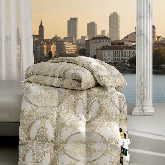 91家纺网 家纺一手货源 找家纺 织梦人羽绒工厂店 2025新款高蓬松羽绒被85鸭绒大牌同款花型 爱丁堡珍珠白