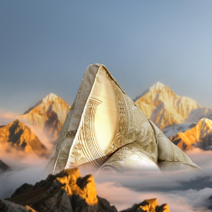 91家纺网 家纺一手货源 找家纺 织梦人羽绒工厂店 2025新款高蓬松羽绒被85鸭绒大牌同款花型 爱丁堡珍珠白