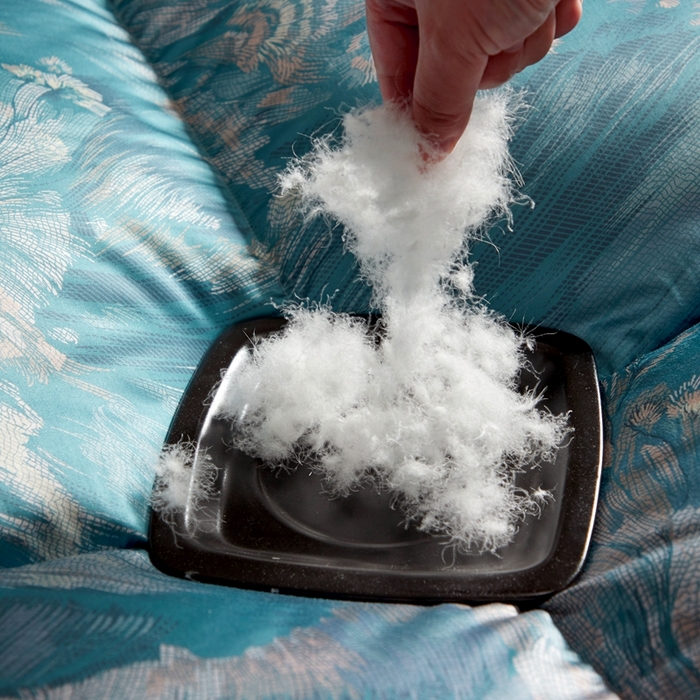 91家纺网 家纺一手货源 找家纺 织梦人羽绒工厂店 2025新款高蓬松羽绒被85鸭绒大牌同款花型 观沧海金