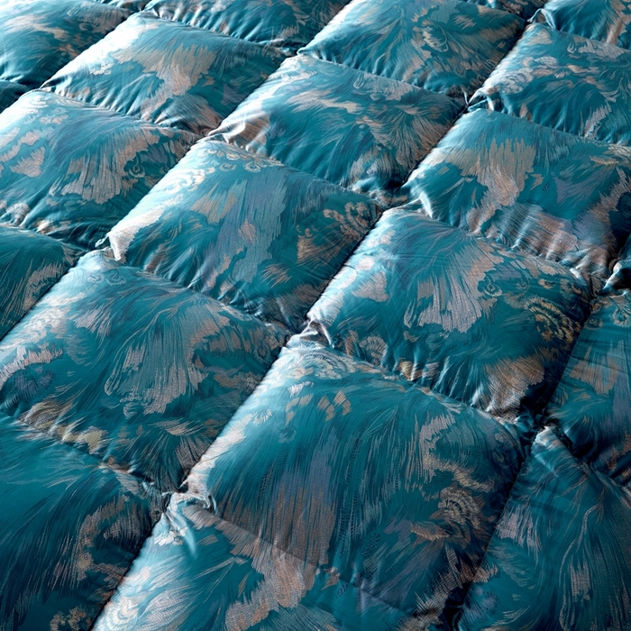 91家纺网 家纺一手货源 找家纺 织梦人羽绒工厂店 2025新款高蓬松羽绒被85鸭绒大牌同款花型 观沧海金