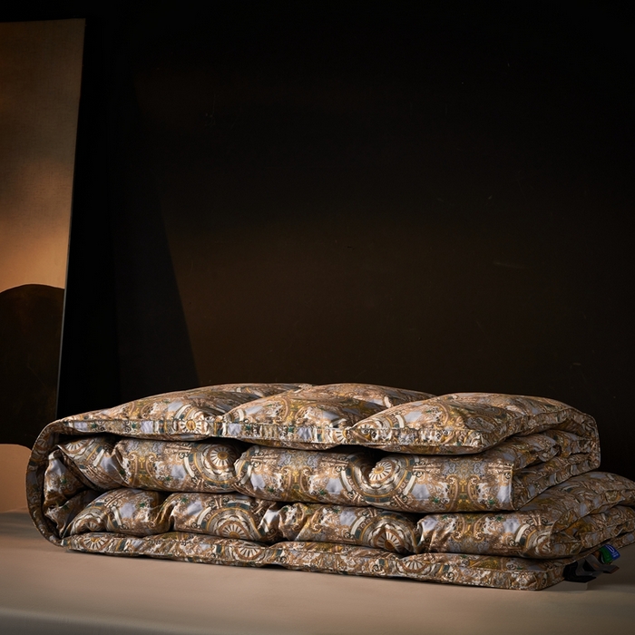 91家纺网 家纺一手货源 找家纺 织梦人羽绒工厂店 2025新款高蓬松羽绒被85鸭绒大牌同款花型 罗马风情