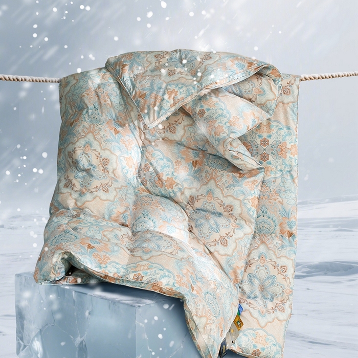 91家纺网 家纺一手货源 找家纺 织梦人羽绒工厂店 2025新款高蓬松羽绒被85鸭绒大牌同款花型 尊羽