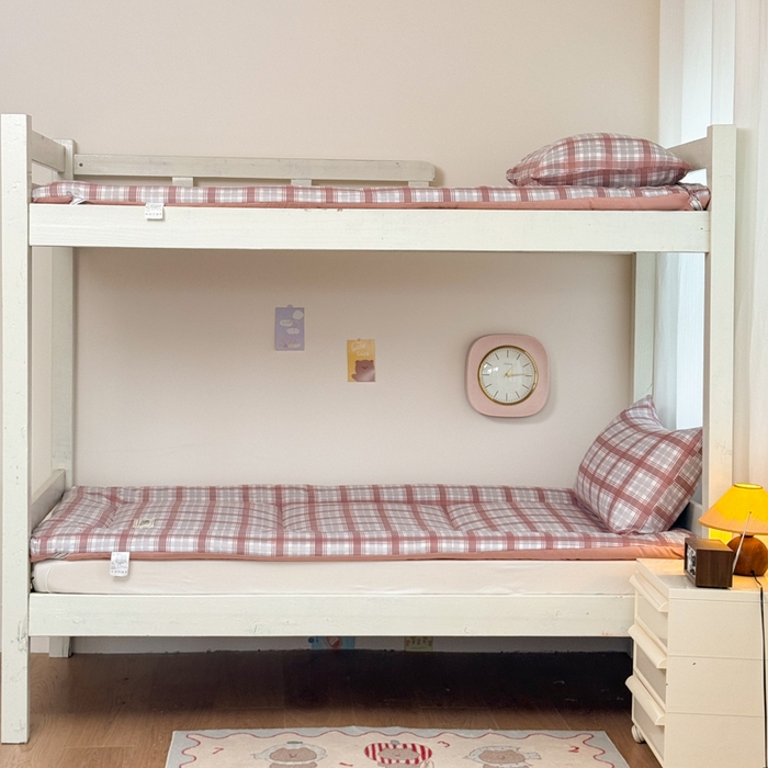 91家纺网 家纺一手货源 找家纺 美宜家 2025新款无印风学生棉花床垫母婴类新疆棉花床垫子软垫家用宿舍床褥垫被单双人出租屋铺底 豆沙红