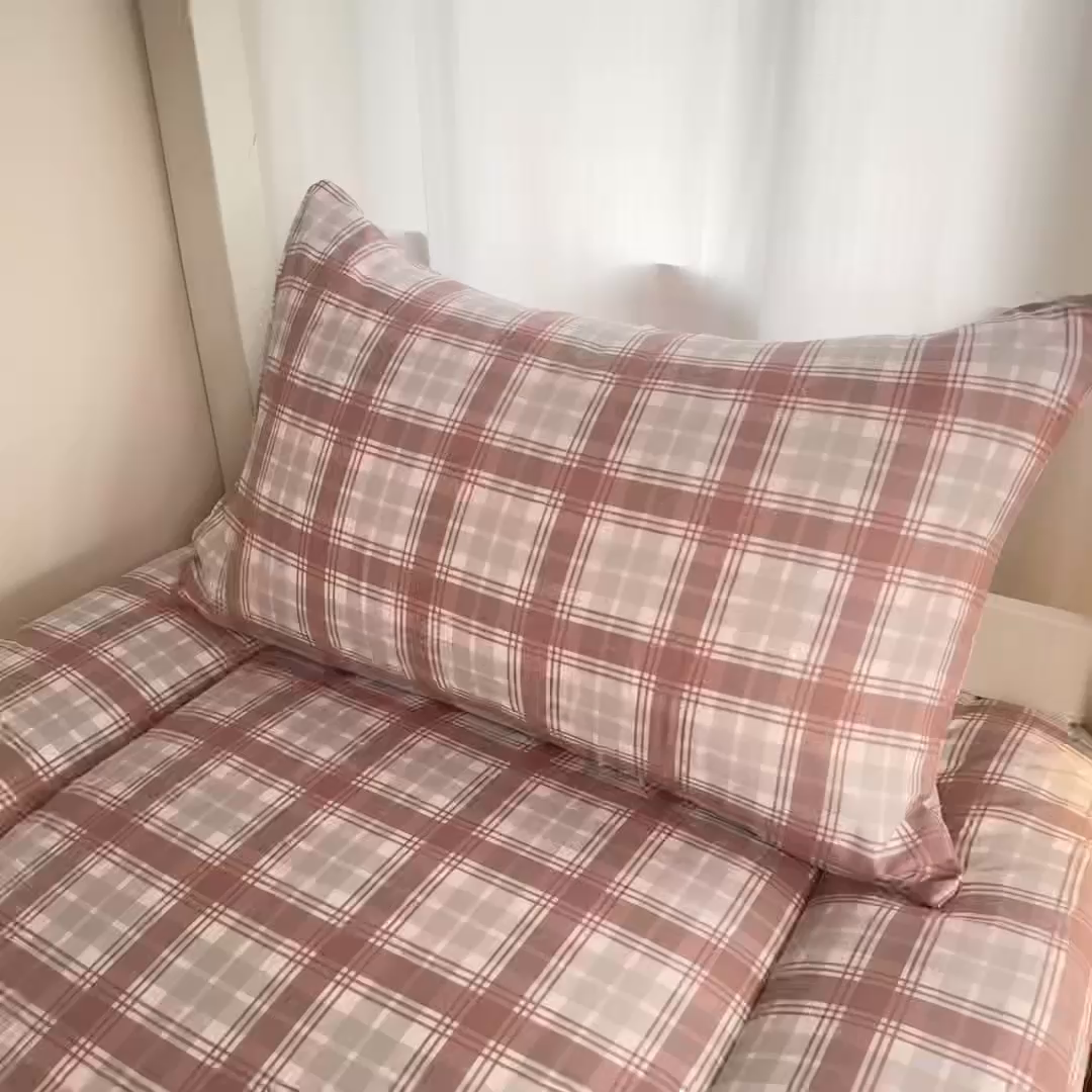 91家纺网 家纺一手货源 找家纺 美宜家 2025新款无印风学生棉花床垫母婴类新疆棉花床垫子软垫家用宿舍床褥垫被单双人出租屋铺底 豆沙红