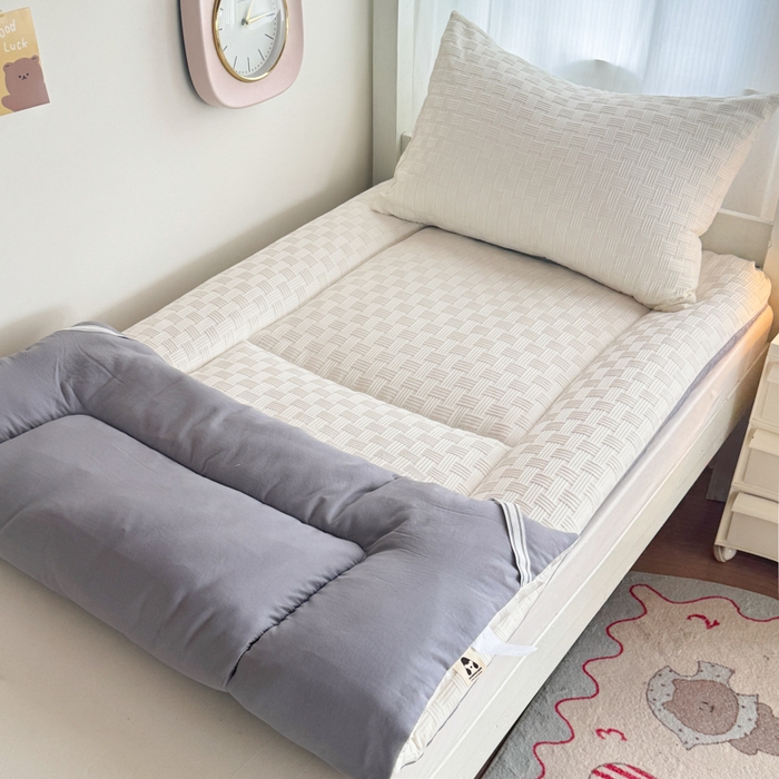 91家纺网 家纺一手货源 找家纺 美宜家 2025新款无印风学生棉花床垫母婴类新疆棉花床垫子软垫家用宿舍床褥垫被单双人出租屋铺底 良品白