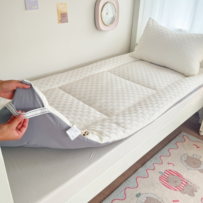 91家纺网 家纺一手货源 找家纺 美宜家 2025新款无印风学生棉花床垫母婴类新疆棉花床垫子软垫家用宿舍床褥垫被单双人出租屋铺底 良品白