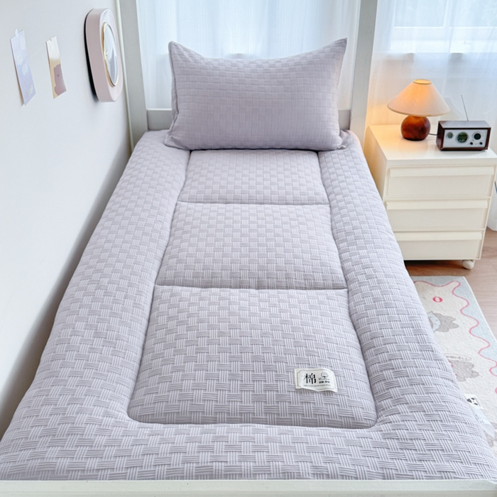 91家纺网 家纺一手货源 找家纺 美宜家 2025新款无印风学生棉花床垫母婴类新疆棉花床垫子软垫家用宿舍床褥垫被单双人出租屋铺底 良品灰