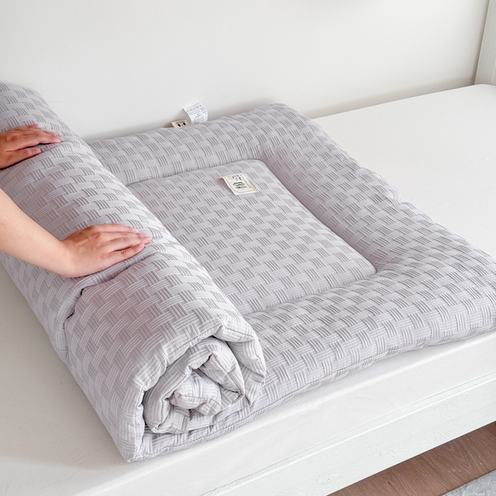 91家纺网 家纺一手货源 找家纺 美宜家 2025新款无印风学生棉花床垫母婴类新疆棉花床垫子软垫家用宿舍床褥垫被单双人出租屋铺底 良品灰