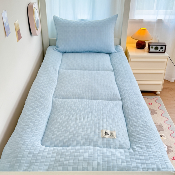 91家纺网 家纺一手货源 找家纺 美宜家 2025新款无印风学生棉花床垫母婴类新疆棉花床垫子软垫家用宿舍床褥垫被单双人出租屋铺底 良品兰