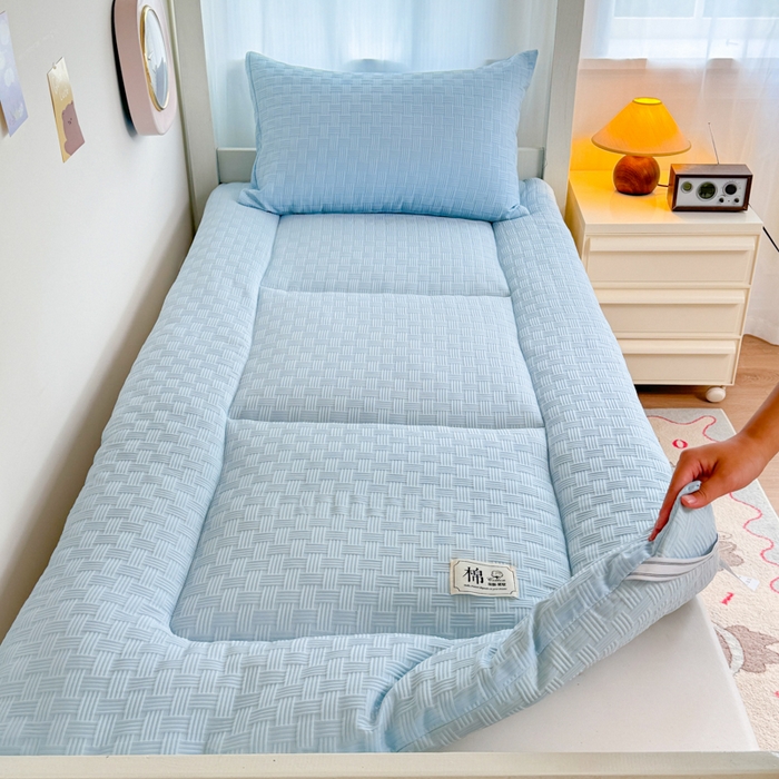 91家纺网 家纺一手货源 找家纺 美宜家 2025新款无印风学生棉花床垫母婴类新疆棉花床垫子软垫家用宿舍床褥垫被单双人出租屋铺底 良品兰