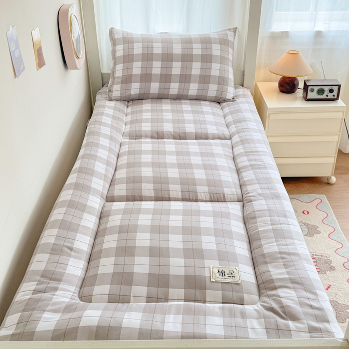 91家纺网 家纺一手货源 找家纺 美宜家 2025新款无印风学生棉花床垫母婴类新疆棉花床垫子软垫家用宿舍床褥垫被单双人出租屋铺底 至简灰