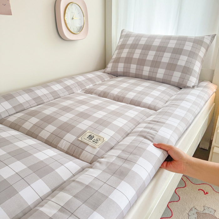 91家纺网 家纺一手货源 找家纺 美宜家 2025新款无印风学生棉花床垫母婴类新疆棉花床垫子软垫家用宿舍床褥垫被单双人出租屋铺底 至简灰