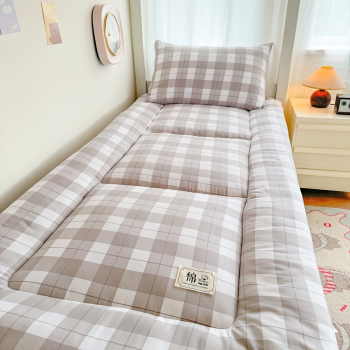 91家纺网 家纺一手货源 找家纺 美宜家 2025新款无印风学生棉花床垫母婴类新疆棉花床垫子软垫家用宿舍床褥垫被单双人出租屋铺底 至简灰