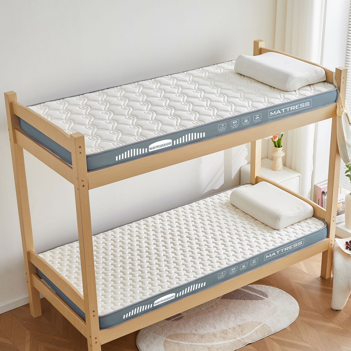 91家纺网 家纺一手货源 找家纺 （总）暖季家纺 暖季家纺 2025新款立体三菱格海绵学生床垫